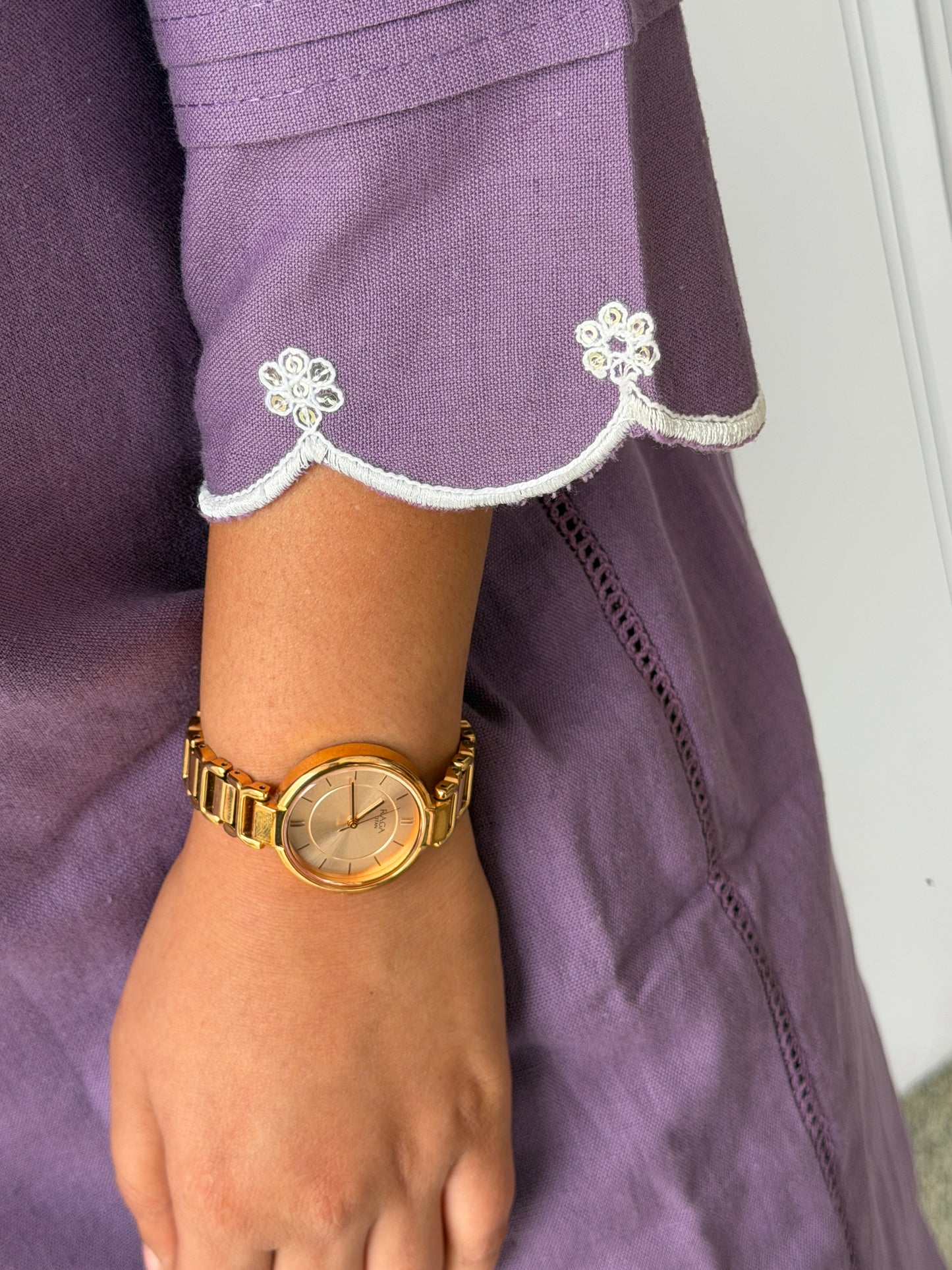 Lavender Bloom Cotton Kurta Pant Set