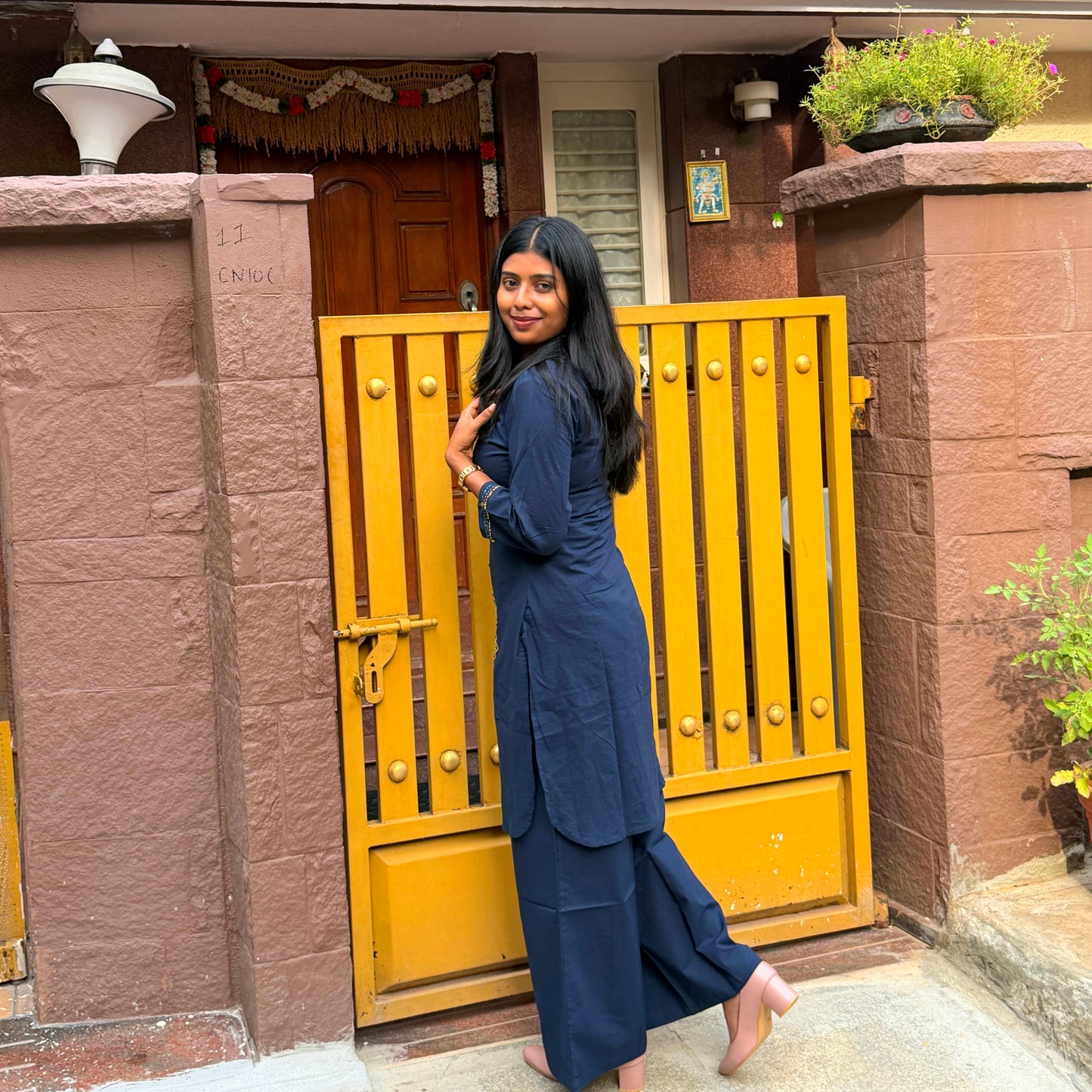 Midnight Blue Cotton Co-ord Set