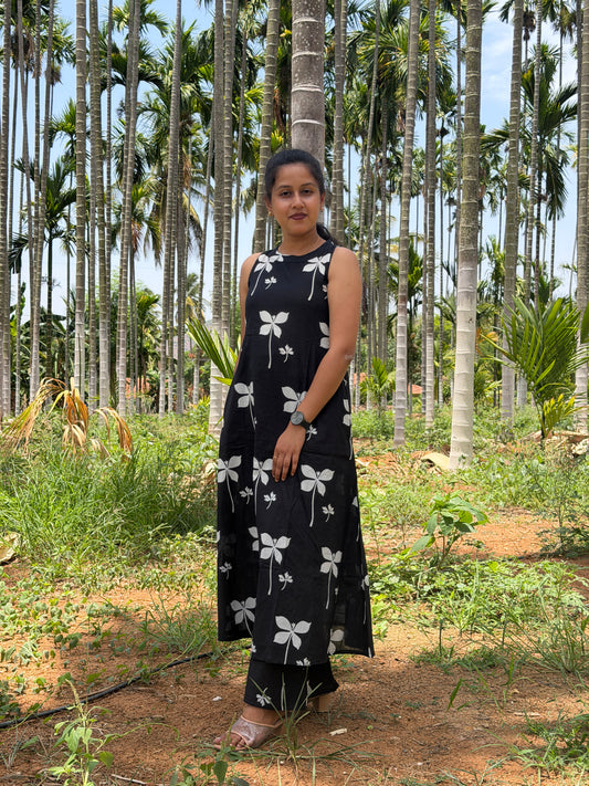 Midnight Black Clover Cotton Co-ord Set