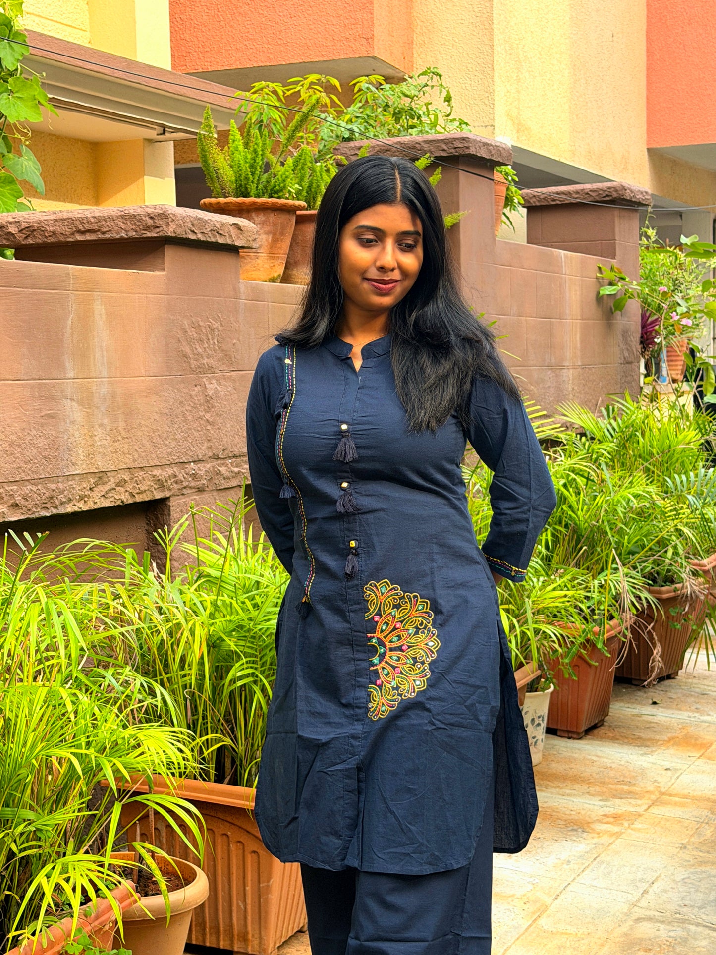 Midnight Blue Cotton Co-ord Set